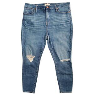 Madewell Curvy High Rise Skinny Crop 34 (Meas 40x26 13") Med Stretch Jeans A10